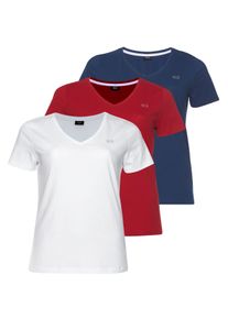 H.I.S. H.I.S Damen T-Shirt "Essential-Basics", bunt, Basic, Gr. 52, unifarben, clean, bedruckt, Single Jersey, Obermaterial: 100% Baumwolle, Shirts,