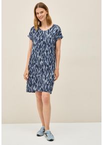 Cecil Damen Sommerkleidurban navy blau, casual, Gr. S, bedruckt, Stoff, 100% Viskose, Kleider, mit allover Print