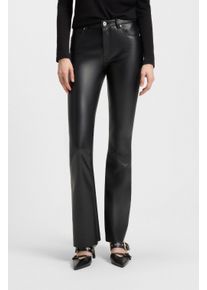 HUGO BLUE Damen Bootcuthose "Hableu", schwarz, casual, Gr. 44, unifarben, Obermaterial: 55% Polyester, 45% Polyurethan, Hosen, Mid Rise, aus