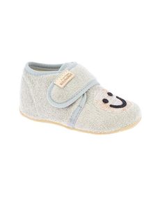 Living Kitzbühel Hüttenschuhe Living Kitzbühel Babyklett Frottee Smiley Kinder (Gr 18 |grau/beige)