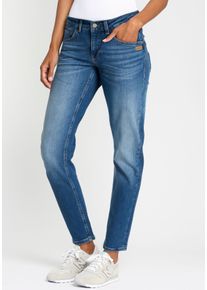 Gang Damen 5-Pocket-Jeans "94JOLINE BOYFRIEND"waves washed blau, casual, Gr. 30, Denim/Jeans, Obermaterial: 98% Baumwolle, 2% Elasthan, Jeans, in