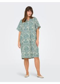 Only CARMAKOMA Damen Sommerkleid "CARSHILLA 2/4 KNEE DRESS VIS AOP BS"abyss aop:tribe, modisch, Gr. 46, bedruckt, Web, Obermaterial: 100% Viskose,
