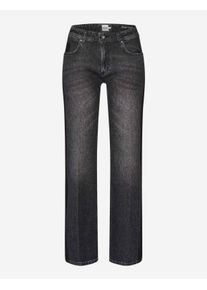 Brax Damen Five-Pocket-Hose Style MORGAN USED DARK GREY, denim dunkelgrau, Gr. 34K