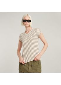 G-Star Raw G-STAR Damen V-Shirt "Eyben"ensis grün highlight stripe, Gr. M, gestreift, Jersey, Obermaterial: 100% Baumwolle, Shirts