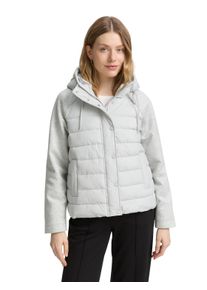 Tom Tailor Damen Steppjackerough grau, casual, Gr. XS, unifarben, Steppware, Obermaterial: 100% Polyester. Futter: 100% Polyester, Jacken, mit Kapuze