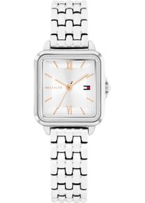 Tommy Hilfiger Damen Quarzuhr "MIA"edelstahlfarben, weiß, Armbanduhren, Armbanduhr, Damenuhr, Metallarmband, analog