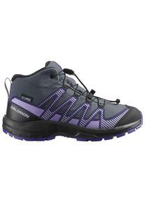 Wanderschuhe Salomon XA Pro V8 Mid Waterproof Kinder (Gr 35 |blau |wasserdicht)