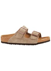 Birkenstock Arizona Suede Leather Sandalen Kinder (Gr 32 - Narrow |beige/braun)