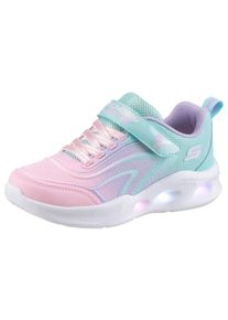 Skechers Kinder Sneaker "Skechers SOLA GLOW", Gr. 28hellblau, multifarben, Textil, Lederimitat, kontrastfarbene Details, sportlich, Schuhe,