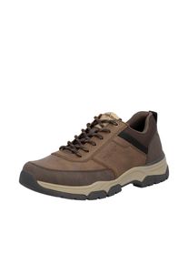 Rieker Herren Sneaker, Gr. 44dunkelbraun, nussbraun, Lederimitat, Textil, sportlich, Schuhe, Schnürschuh, Halbschuh, Outdoorschuh mit