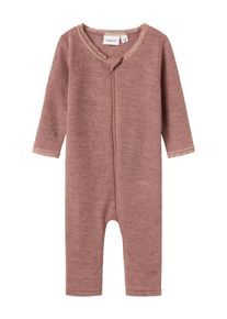 name it Kinder Schlafanzug "NBFWANG WOOL NEEDLE NIGHTSUIT SOLID NOOS", Gr. 62antler, Strick, Obermaterial: 100% Wolle, unifarben, casual,