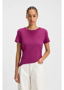 BOSS Orange Damen T-Shirt "Esogo Premium Damenmode"schwarz pink 652, casual, Gr. M, unifarben, Single Jersey, Obermaterial: 100% Baumwolle, Shirts,
