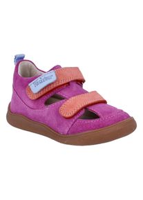 Richter Kinder Lauflernschuh "Samy WMS: mittel", Gr. 22fuchsia, parrot, sky, Veloursleder, Leder, kontrastfarbene Details, modisch, Schuhe, Sandale