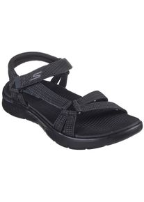 Skechers Damen Sandale "GO WALK FLEX SANDAL-SUBLIME-X", Gr. 42, schwarz, Textil, unifarben, casual, Schuhe, Sommerschuh, Sandalette, Klettschuh, mit