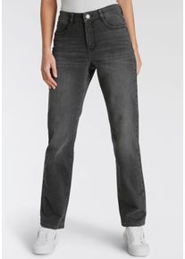 MAC Damen Bequeme Jeans "Stella", grau, feminin, Gr. 34, Denim/Jeans, Obermaterial: 92% Baumwolle, 6% Polyester, 2% Elasthan, Jeans, Gerader