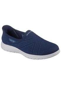 Skechers Damen Slip-On Sneaker "ON-THE-GO FLEX-EXCELLENCY", Gr. 37, blau, Textil, casual, Schuhe, Slipper, Schlupfschuh mit Memory Foam und Slip-ins