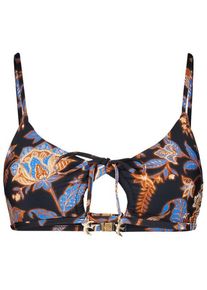 Seafolly Silkroad Drawstring Keyhole Bralette Bikini-Top Damen (Gr 6 |grau)