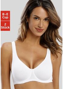Petite Fleur T-Shirt-BH weiß+schwarz Gr. 80B. Mit Bügel. Nachhaltig.