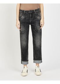Gang Damen Straight-Jeans "94THELMA WORKER"midgrau worn, casual, Gr. 31, Denim/Jeans, Obermaterial: 91% Baumwolle, 7% Polyester, 2% Elasthan, Jeans,