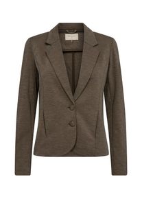 Freequent Damen Kurzblazer "FQNANNI"morel melange, casual, Gr. L, Web, Obermaterial: 73% Polyester, 24% Viskose, 3% Elasthan, Blazer, mit