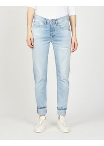 Gang Damen Boyfriend-Jeans "94NICA"sunny sky destroy, casual, Gr. 32, Denim/Jeans, Obermaterial: 99% Baumwolle, 1% Elasthan, Jeans, im lässigen