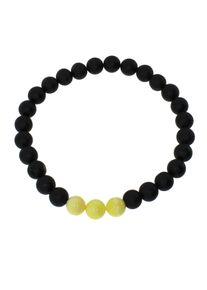 OSTSEE-SCHMUCK Damen Armband "OSTSEE-SCHMUCK Armband Kugel 8 mm Armband Kugel 8 mm", 19cm, Bernstein, schwarz, Bernstein, Armbänder