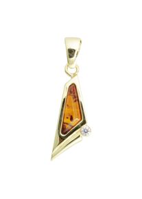 OSTSEE-SCHMUCK Damen Ketten-Anhänger "OSTSEE-SCHMUCK Anhänger Agneta Anhänger Agneta", 28 x 8mm, Gelbgold 585, 2.4 g, gelb, Gelbgold 585,