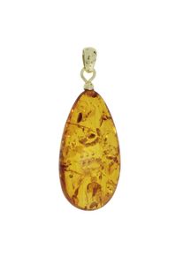 OSTSEE-SCHMUCK Damen Ketten-Anhänger "OSTSEE-SCHMUCK Anhänger Tropfen ca. 30 mm lang - Gold 333/000", 40 x 18mm, Bernstein, 3.3 g, gelb, Bernstein,