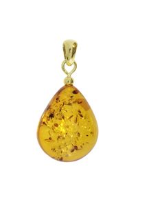 OSTSEE-SCHMUCK Damen Ketten-Anhänger "OSTSEE-SCHMUCK Anhänger", 30 x 12mm, Bernstein, 2.4 g, gelb, Bernstein, Schmuckanhänger