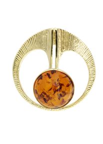 OSTSEE-SCHMUCK Damen Ketten-Anhänger "OSTSEE-SCHMUCK Anhänger Gleiter-Torid Anhänger Gleiter-Torid", 30mm rund, Gelbgold 333, 6.5 g, gelb, Gelbgold