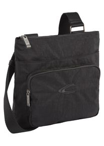 Camel Active Damen Umhängetasche "Journey", schwarz, Polyester, aufgeraut, clean, unifarben, bestickt, unifarben mit Farbeinsatz, Taschen, aus