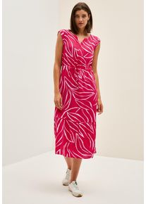 Cecil Damen Midikleidglazed apple rot, casual, Gr. XL, bedruckt, Stoff, 100% Viskose, Kleider, aus Viskose
