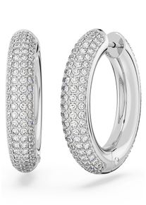 Swarovski Damen Paar Creolen "Dextera", Metall, silber, Metall, Ohrringe, mit Swarovski Kristall