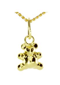 OSTSEE-SCHMUCK Damen Kette mit Anhänger "OSTSEE-SCHMUCK Kette mit Anhänger Teddy Kette mit Anhänger Teddy", 42cm, Gelbgold 333, L: 42cm, gold,