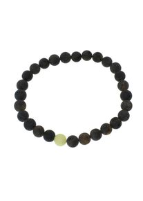 OSTSEE-SCHMUCK Damen Armband "OSTSEE-SCHMUCK Armband Kugel 7 mm Armband Kugel 7 mm", 19cm, Bernstein, schwarz, Bernstein, Armbänder