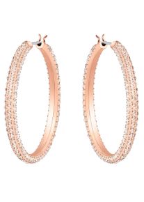 Swarovski Damen Paar Creolen "Dextera Round", Metall, rosa, Metall, Ohrringe, mit Swarovski Kristall