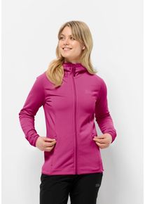 Jack Wolfskin Damen Fleecejacke "BAISELBERG HOODED FZ W", pink, Gr. S, OBERSTOFF 95% POLYESTER, 5% ELASTHAN FUTTER 100% POLYESTER, Jacken