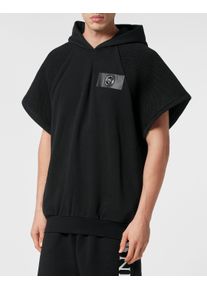 Plein Sport Herren Hoodie "Sport Top"0201, schwarz, weiß, Gr. L, Obermaterial: 88% Baumwolle, 12% Polyester, Sweatshirts