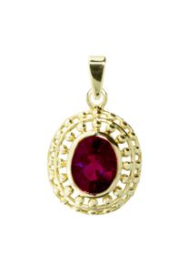 OSTSEE-SCHMUCK Damen Ketten-Anhänger "OSTSEE-SCHMUCK Anhänger Felizitas Anhänger Felizitas", 26 x 16mm, Gelbgold 333, 2.7 g, gelb, Gelbgold 333,
