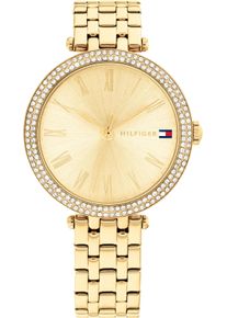 Tommy Hilfiger Damen Quarzuhr "NATALIE", gold, Armbanduhren, Armbanduhr, Damenuhr, Glaskristalle, Edelstahlarmband