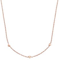 Firetti Damen Kette ohne Anhänger "Schmuck Geschenk Silber 925 Halsschmuck Halskette Fantasie Herz", 45, Silber 925 (Sterlingsilber), L: 45cm, rosa,