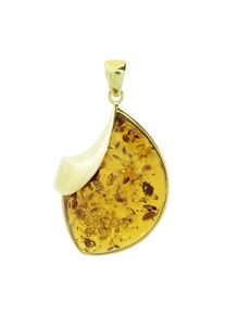OSTSEE-SCHMUCK Damen Ketten-Anhänger "OSTSEE-SCHMUCK Anhänger Jula 51 mm Anhänger Jula 51 mm", 51 x 30mm, Gelbgold 333, 10.2 g, gelb, Gelbgold 333,