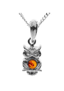 OSTSEE-SCHMUCK Damen Kette mit Anhänger "OSTSEE-SCHMUCK Kette mit Anhänger kleiner Uhu", 40cm, Silber 925 (Sterlingsilber), L: 40cm, silber, Silber