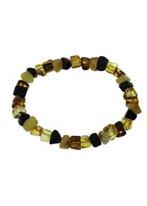 OSTSEE-SCHMUCK Damen Armband "OSTSEE-SCHMUCK Armband Würfel Armband Würfel", 20cm, Bernstein, braun, Bernstein, Armbänder