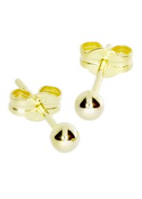 OSTSEE-SCHMUCK Damen Paar Ohrstecker "OSTSEE-SCHMUCK Ohrstecker Kugel 3 mm Ohrstecker Kugel 3 mm", 3mm rund, Gelbgold 585, gelb, Gelbgold 585,