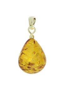 OSTSEE-SCHMUCK Damen Ketten-Anhänger "OSTSEE-SCHMUCK Anhänger", 30 x 12mm, Bernstein, 1.8 g, gelb, Bernstein, Schmuckanhänger