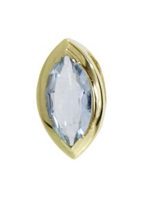 OSTSEE-SCHMUCK Damen Ketten-Anhänger "OSTSEE-SCHMUCK Anhänger Gleiter-Ramona Anhänger Gleiter-Ramona", 21 x 12mm, Gelbgold 333, 3.8 g, gelb, Gelbgold