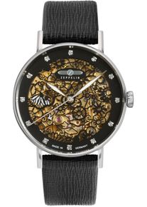 Zeppelin Damen Automatikuhr "Princess of the Sky", gold, Armbanduhren, Mechanische Uhr, Armbanduhr, Damenuhr, Lederarmband, Made in Germany