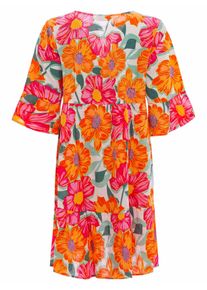 Zwillingsherz Damen Sommerkleid, bunt, feminin, geblümt, Obermaterial: 100% Viskose, Kleider, mit floralem Print