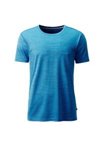 DEPROC Active Herren Funktionsshirt "NAKIN MEN MELANGE", blau, casual, Gr. 56, 100% Polyester, Shirts, Funktionsshirt mit V-Ausschnitt